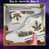 weed leaf mandala pattern all over printed high top sneakers