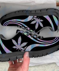 weed mandala hologram all over printed sneakers 2