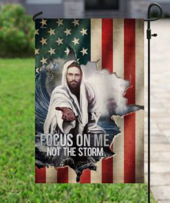 God focus on me not the storm american flag all over print flag 4