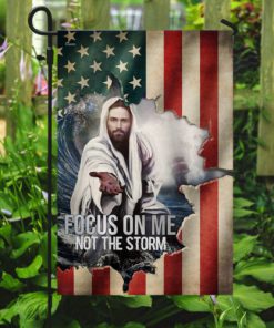 God focus on me not the storm american flag all over print flag 5