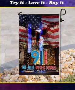 american flag 911 we will never forget all over print flag