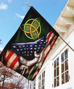 american flag celtic trinity saint patricks day all over printed flag 3