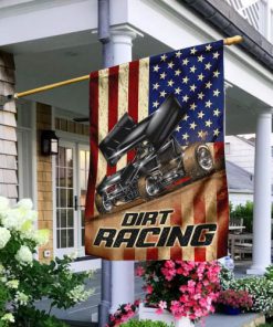 american flag dirt racing all over print flag 2