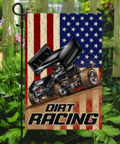 american flag dirt racing all over print flag 5