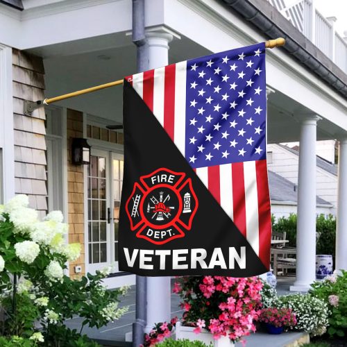 american flag firefighter veteran all over print flag 2