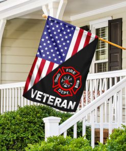 american flag firefighter veteran all over print flag 4