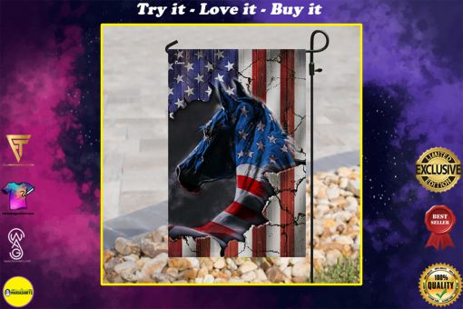 american flag horse all over printed flag