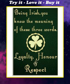 being irish you know the meaning of these words poster
