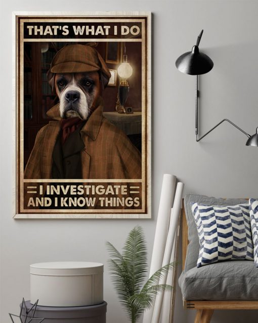 boxer thats what i do investigate and i know things poster 2