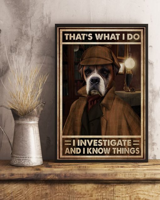 boxer thats what i do investigate and i know things poster 4