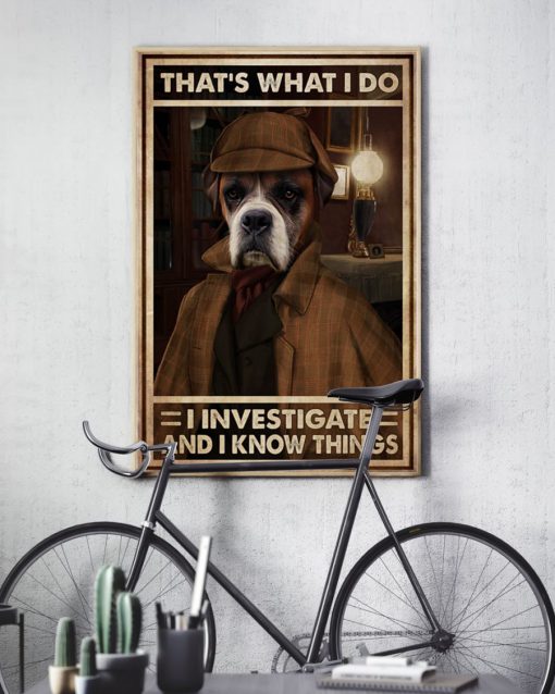 boxer thats what i do investigate and i know things poster 5