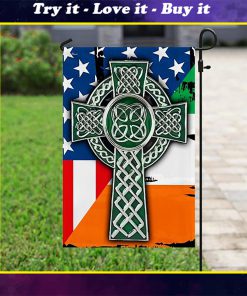 celtic cross irish saint patricks day all over print flag