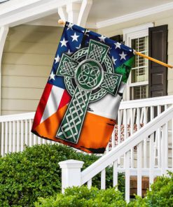 celtic cross irish saint patricks day all over print flag 4
