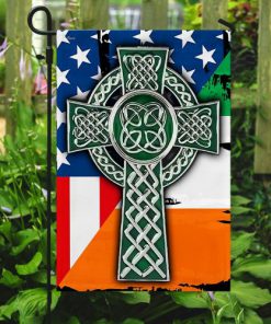 celtic cross irish saint patricks day all over print flag 5