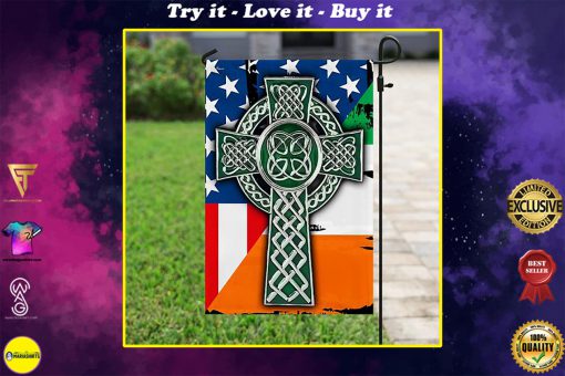 celtic cross irish saint patricks day all over print flag