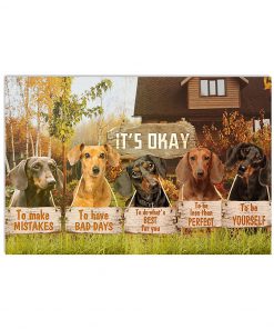 dachshund its okay to make mistakes to have bad days to be yourself poster 2