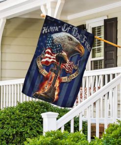 home of the free because of the brave veteran flag 4