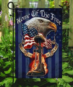 home of the free because of the brave veteran flag 5