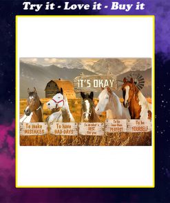 horse its okay to make mistakes to have bad days to be yourself poster