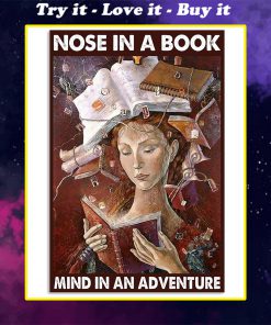 nose in a book mind in an adventure poster