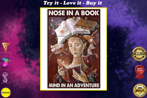 nose in a book mind in an adventure poster