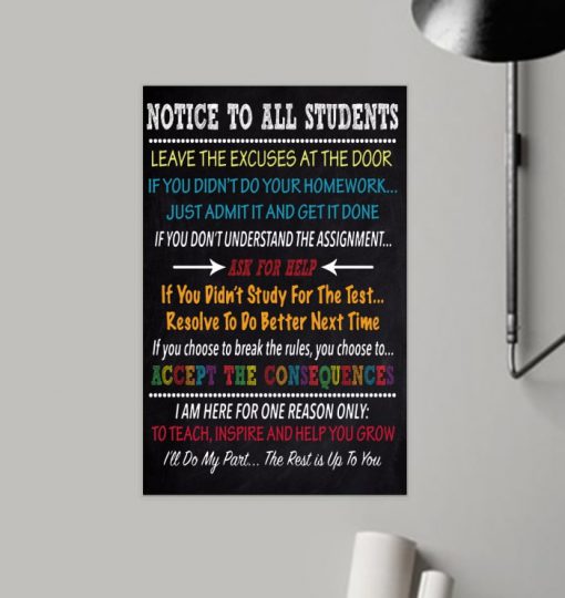 notice to all students ill do my past the rest is up to you poster 2