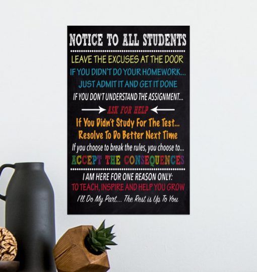 notice to all students ill do my past the rest is up to you poster 4