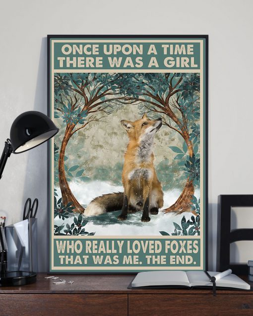once upon a time there was a girl who really loved foxes vintage poster 3