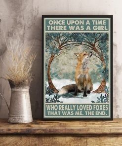 once upon a time there was a girl who really loved foxes vintage poster 5