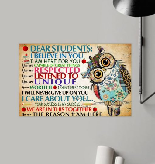 owl poster dear students i believe in you i am here for you poster 2