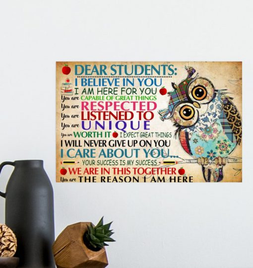 owl poster dear students i believe in you i am here for you poster 4