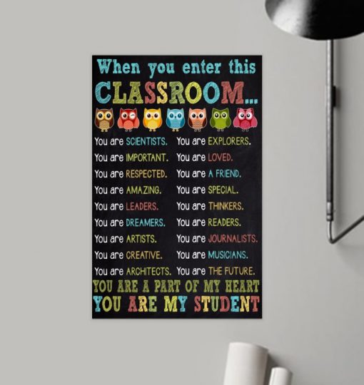 owl when you enter this classroom you are my student poster 2