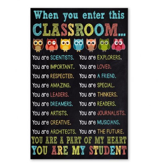 owl when you enter this classroom you are my student poster 3