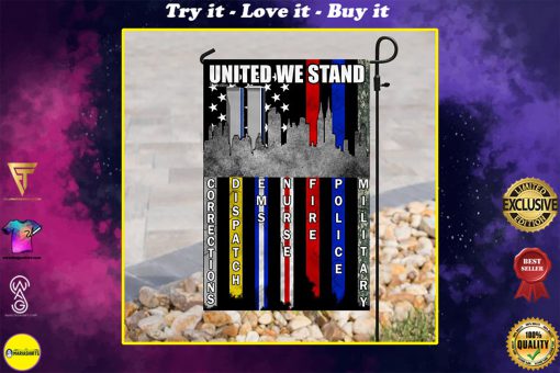 united we stand 9 11 first responder all over printed flag