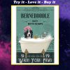vintage berne doodle dog bath soap wash your paws poster
