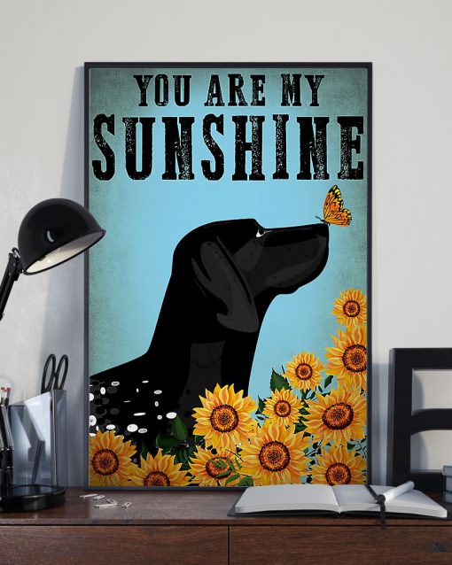 vintage dog german shorthaired pointer you are my sunshine poster 3