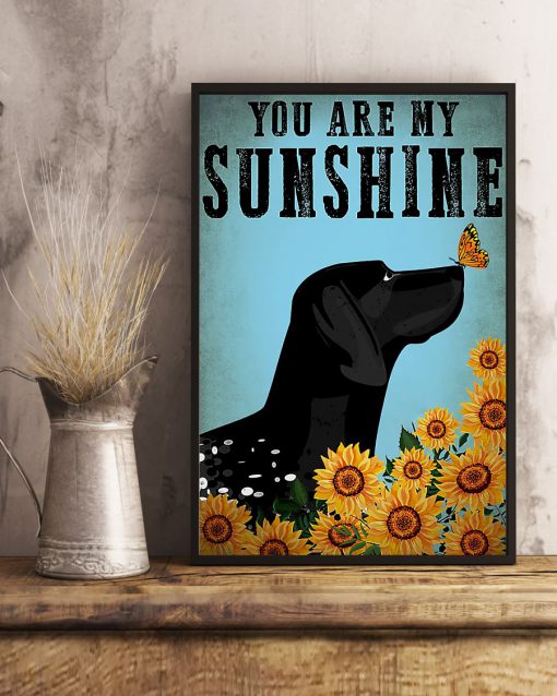vintage dog german shorthaired pointer you are my sunshine poster 5