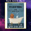vintage dog mini golden doodle bath soap wash your paws poster