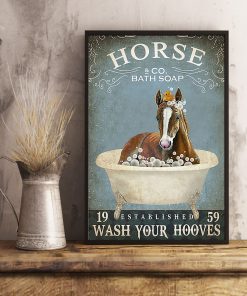 vintage horse bath soap wash your paws poster 5