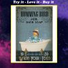 vintage hummingbird bath soap wash your paws poster