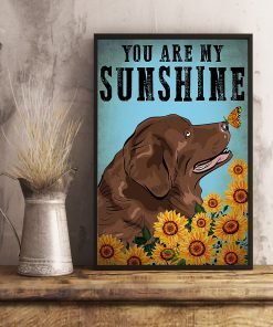 vintage newfoundland dog you are my sunshine poster 5