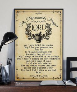 vintage the pharmacists prayer lord wall art poster 3