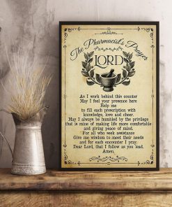 vintage the pharmacists prayer lord wall art poster 5