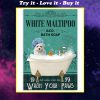 vintage white maltipoo bath soap wash your paws poster