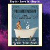 vintage wire haired dachshund dog bath soap wash your paws poster