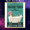 vintage yorkshire terrier dog bath soap wash your paws poster