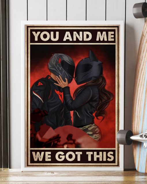 you and me we got this motor couple poster 2