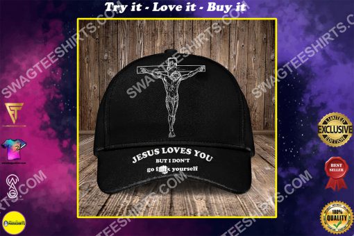 Jesus loves you all over printed classic cap