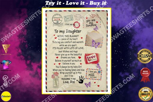 air mail to my daughter i believe in you your dad full printing blanket