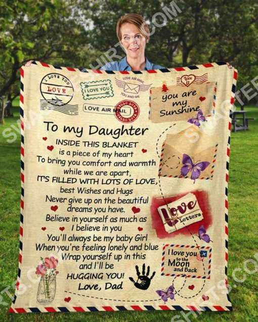 air mail to my daughter ill be hugging you your dad full printing blanket 3(1)